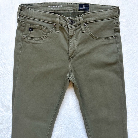 AG Adriano Goldschmied The Legging Super Skinny Ankle Green Stretch Jeans - Picture 6 of 10